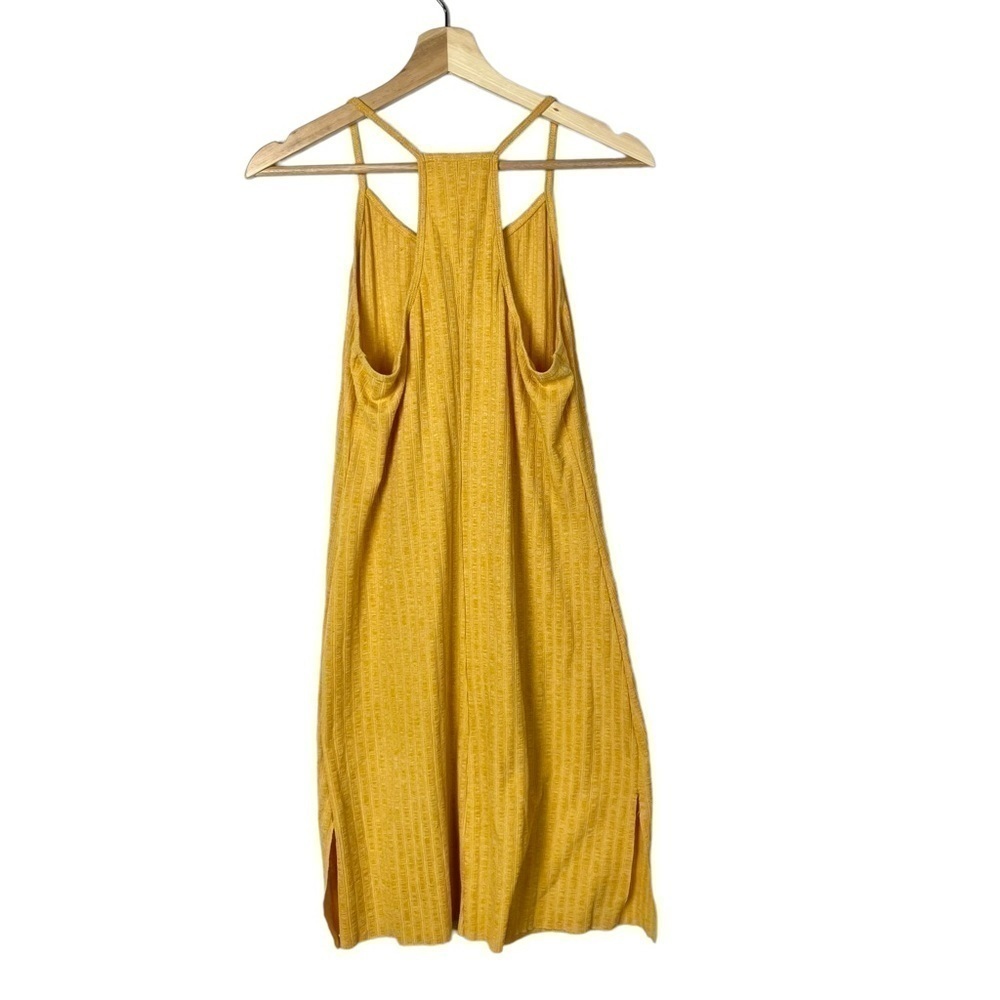 Zaful Mustard Yellow Ribbed Midi Dress 6 - Picture 2 of 3